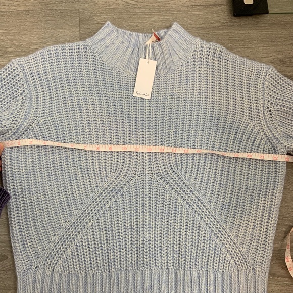NWT Splendid Blue Mock Neck Dolman Sweater Large - Picture 5 of 8